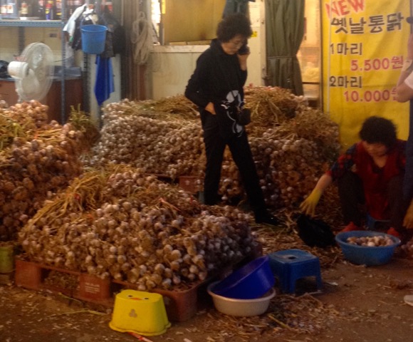 Garlic at market