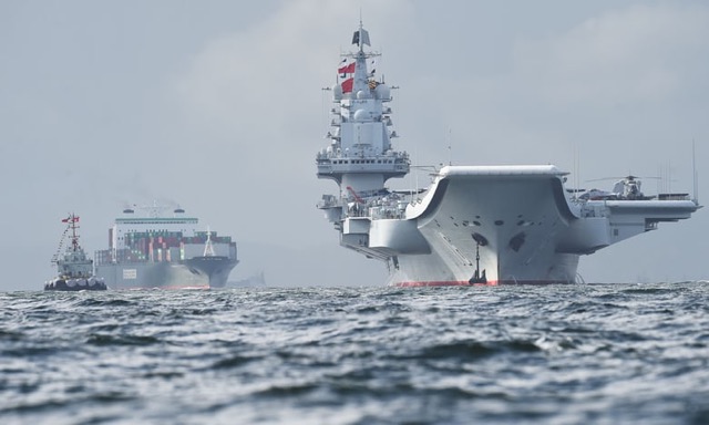 Chinese aircraft carrier, Liaoning. (Photograph: Anthony Wallace/AFP/Getty Images)