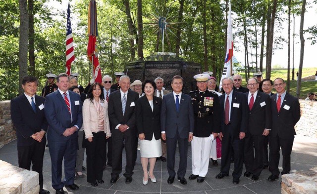 Ned was invited to attend South Korean President Moon Jae-in's speech in Quantio, Virginia on June 28, 2017. 