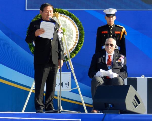 Speakers at the ceremony