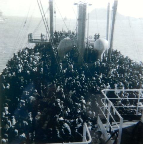 Refugees on board the Meredith Victory. (PC: Bob Lunney)