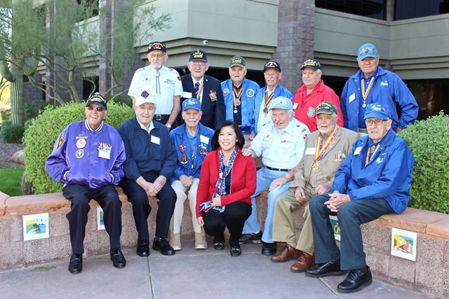 Susan Kee with veterans