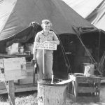 Lt. Bonham at a base in Pusan, 1950. (PC: Korean War Educator)