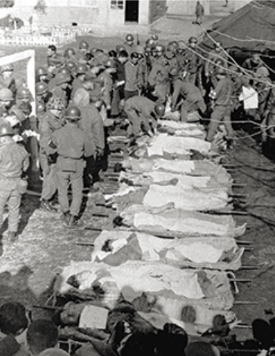 Corpses of North Korean commandos killed during the Blue House raid, Jan. 25, 1968 (PC: National Archives)