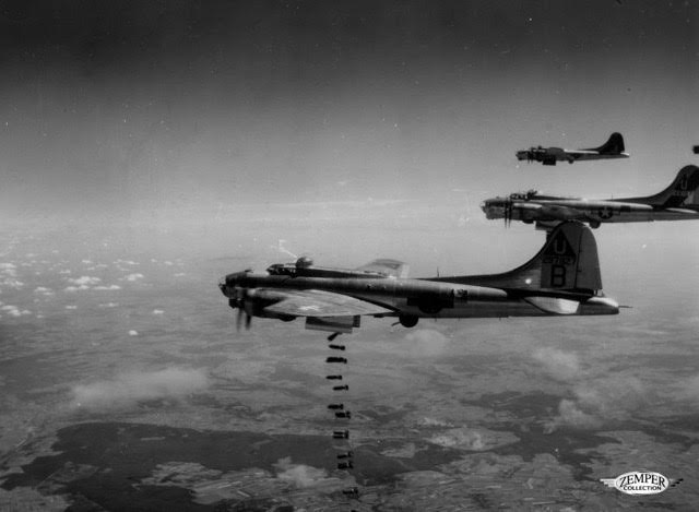 457th Bomb Group B-17s on a bombing run over Germany. (PC: Zemper Collection, http://www.457thbombgroup.org)