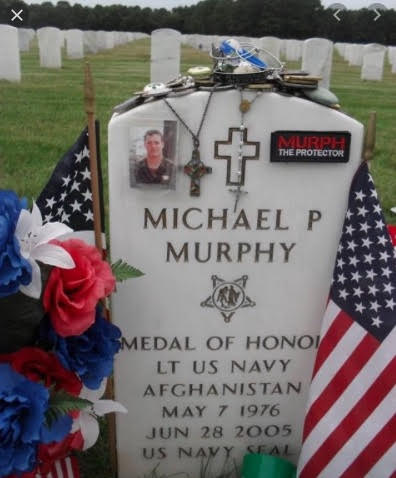 Lt. Michael Murphy’s final resting place at Calverton National Cemetery, Calverton, NY (PC: findagrave).