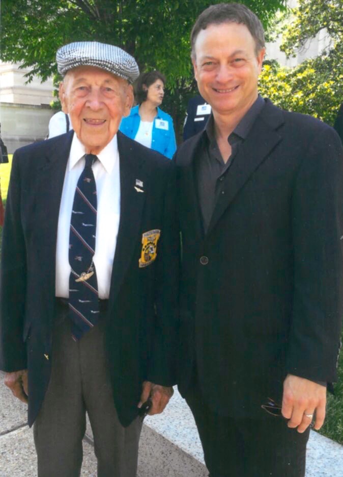 Dick Cole with Gary Sinise a few years ago.