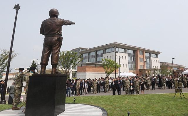 Gen. Walton H. Walker statue at Camp Humphreys