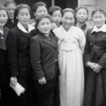 Shin Ae-gyun with her students at an orphanage