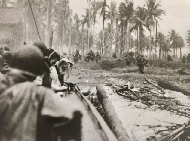Marines landing at Bougainville in 1943.