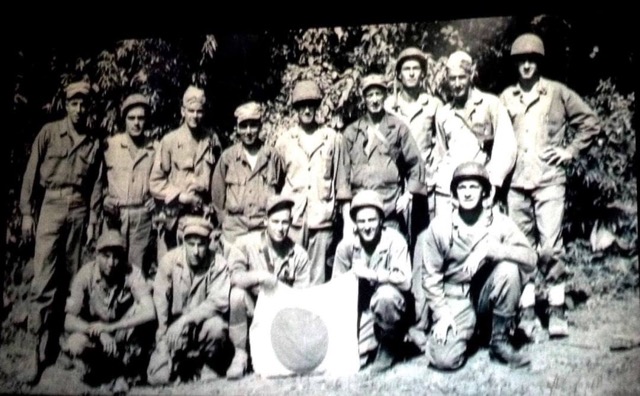 Capt. Stevens and his men at the Battle of Okinawa