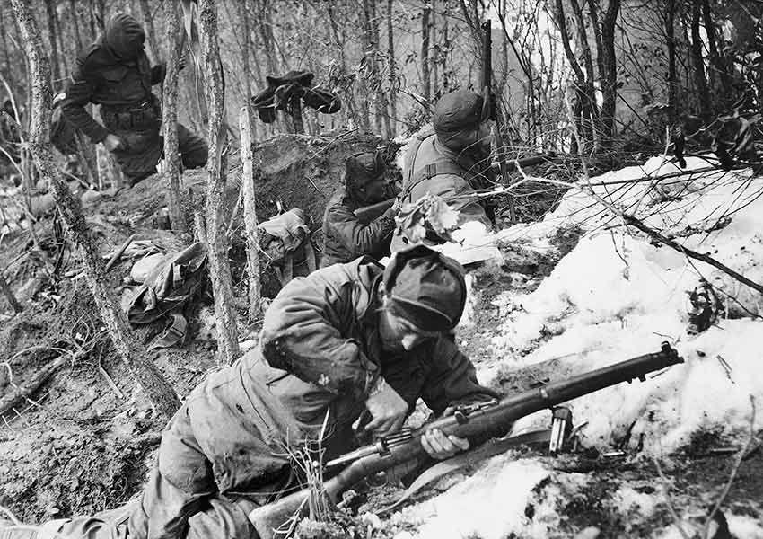 3rd Battalion, Royal Australian Regiment attacking an enemy position in Korea in 1951.