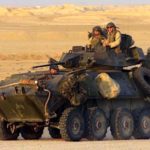 Light Armored Vehicle in the California desert