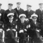 Chief Tomich, center seated, with fellow Chief Petty Officers