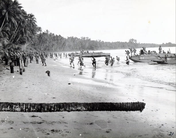 Marines landing at Guadacanal (PC: Karl Soule, USMC Archives)