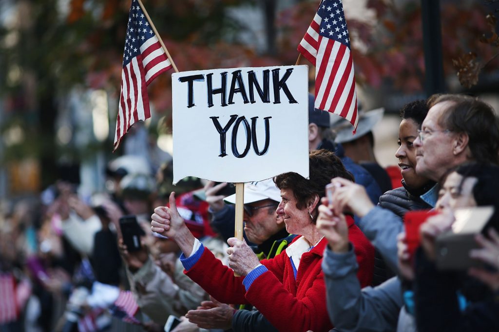 Veterans Day Parade 2016 (PC: Spencer Platt Getty Images)