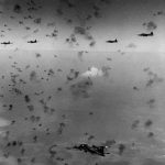 B-17s flying through German anti-aircraft flak. (PC: Zemper Collection, http://www.457thbombgroup.org)